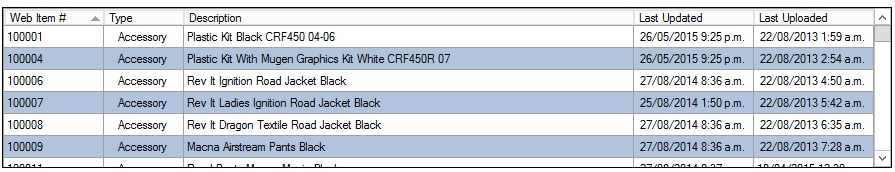 Web Manager - Column Ordering